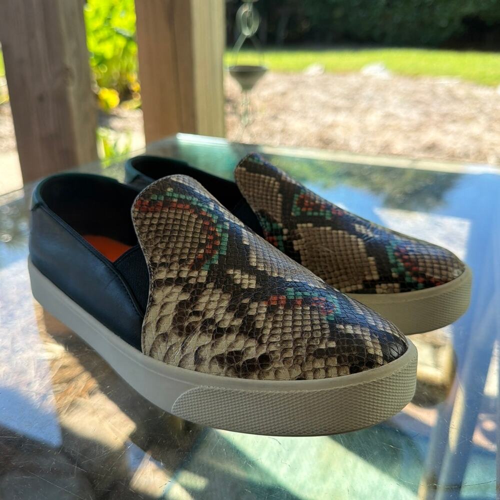Cole Haan GrandPrø Spectator 2.0 Snakeskin Print Leather Slip On Sneakers 7.5
